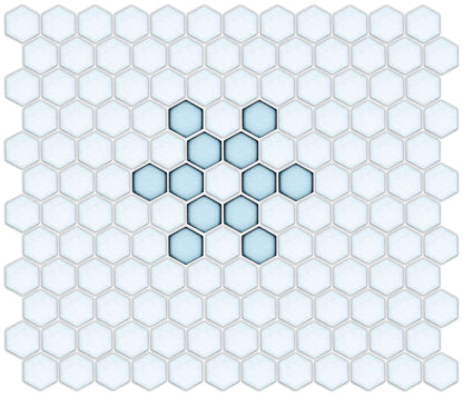 Snowflake, Pinnacle Hexagon Pattern, Sky Blue
