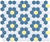 Butter Yellow/Egypt Blue on Satin White