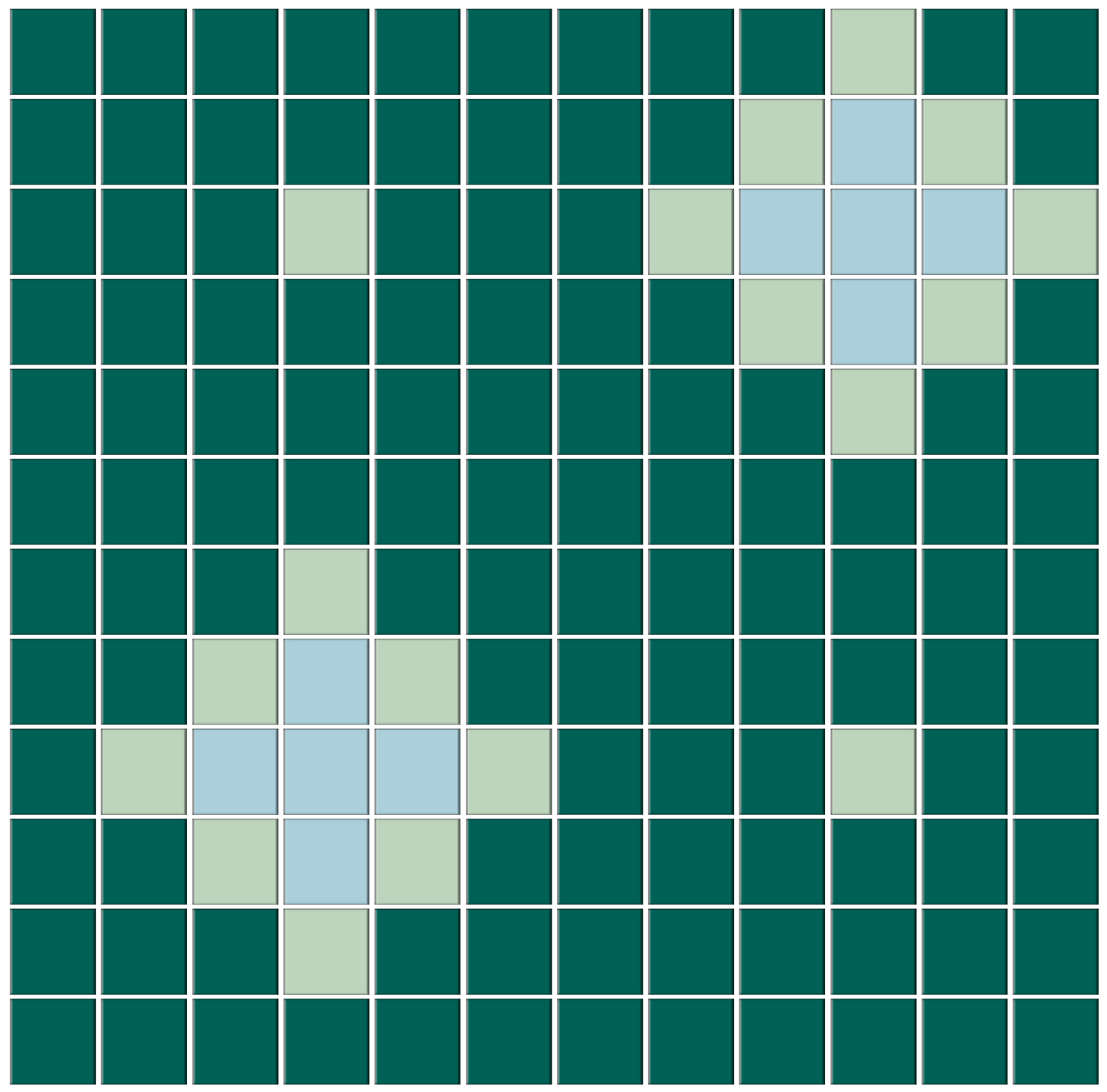 Nova - Modern Craftsman Square Porcelain Tile Pattern