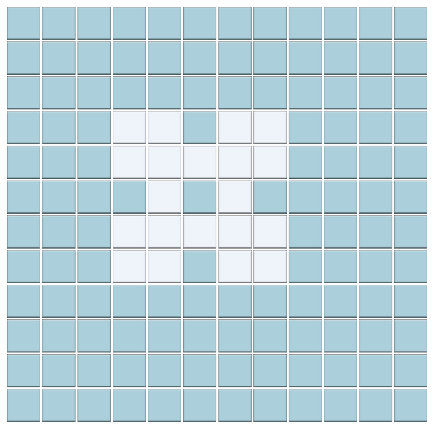 Plinth - Modern Craftsman Square Porcelain Tile Pattern