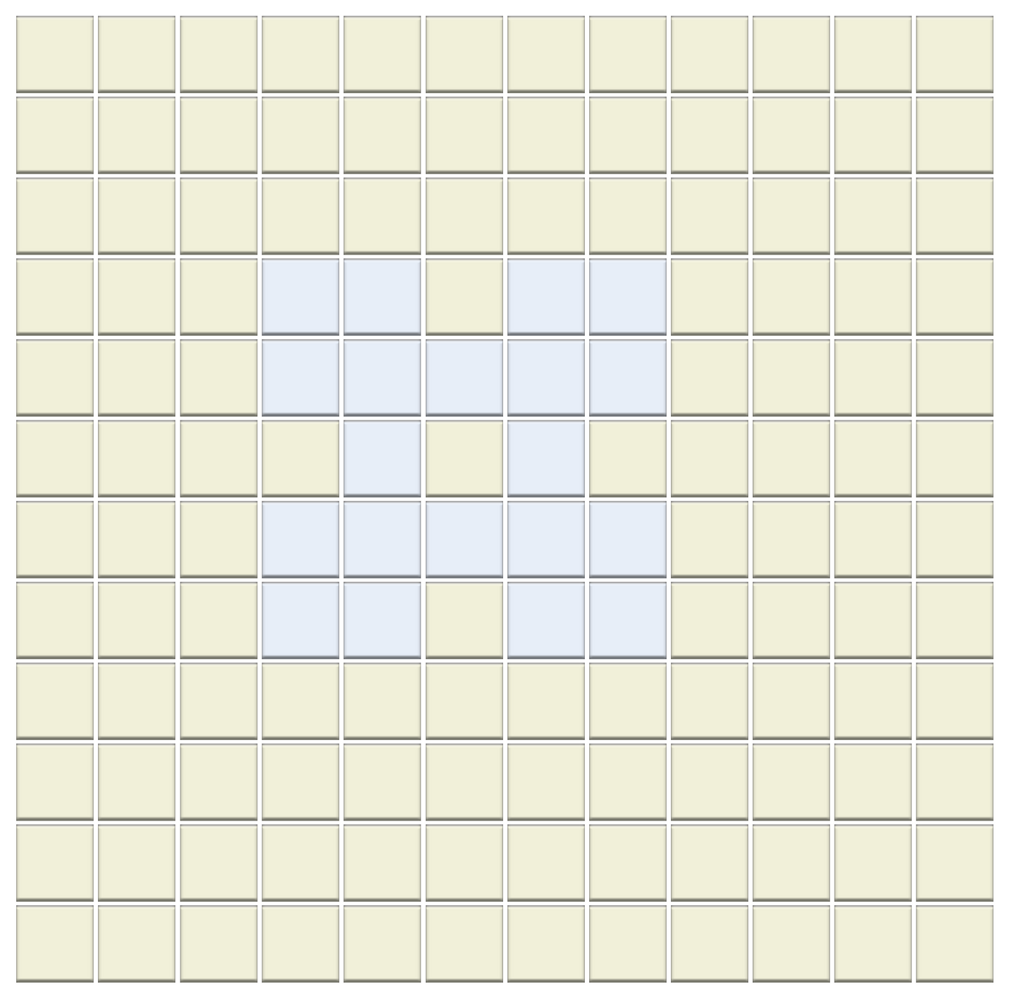 Plinth - Modern Craftsman Square Porcelain Tile Pattern