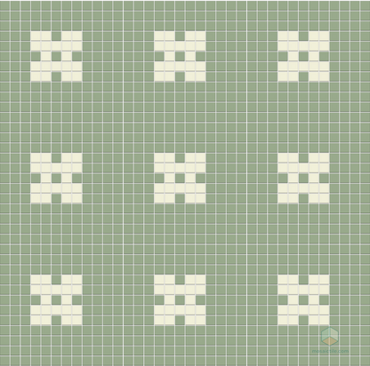 Plinth | Modern Craftsman Square Porcelain Tile Pattern