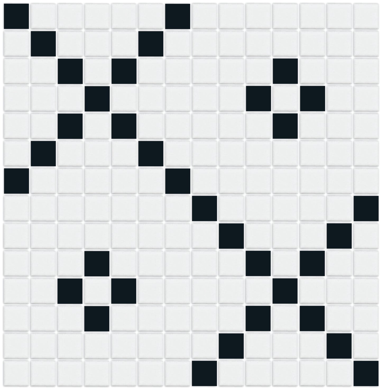 Matte Quilted Square Pinnacle Pattern Field,  Craftsman Squares, Black and White