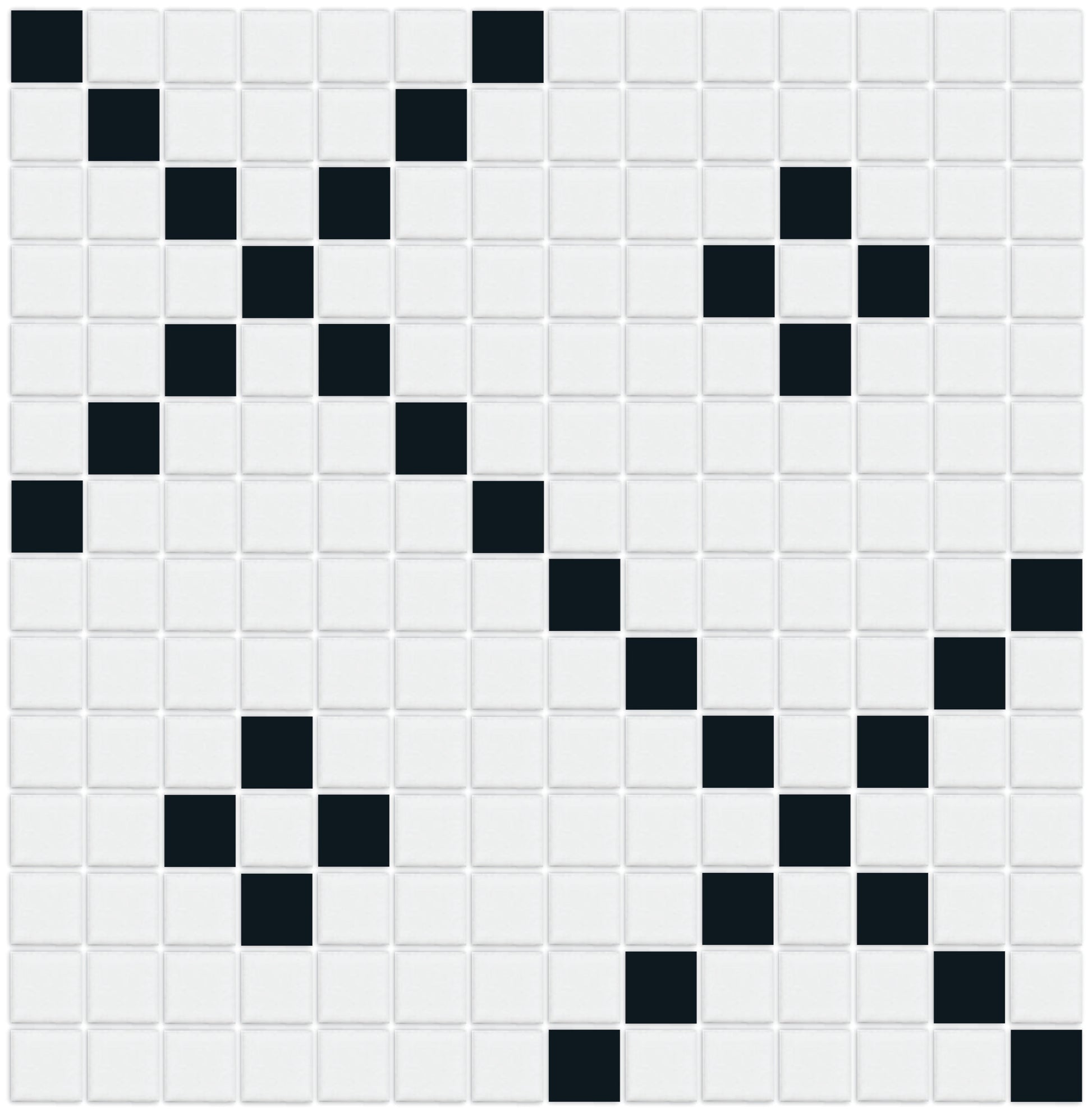 Matte Quilted Square Pinnacle Pattern Field,  Craftsman Squares, Black and White