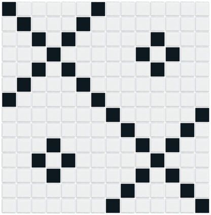 Matte Quilted Square Pinnacle Pattern Field,  Craftsman Squares, Black and White