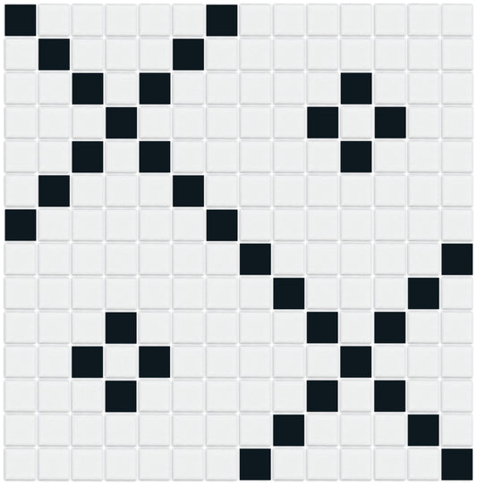 Matte Quilted Square Pinnacle Pattern Field,  Craftsman Squares, Black and White