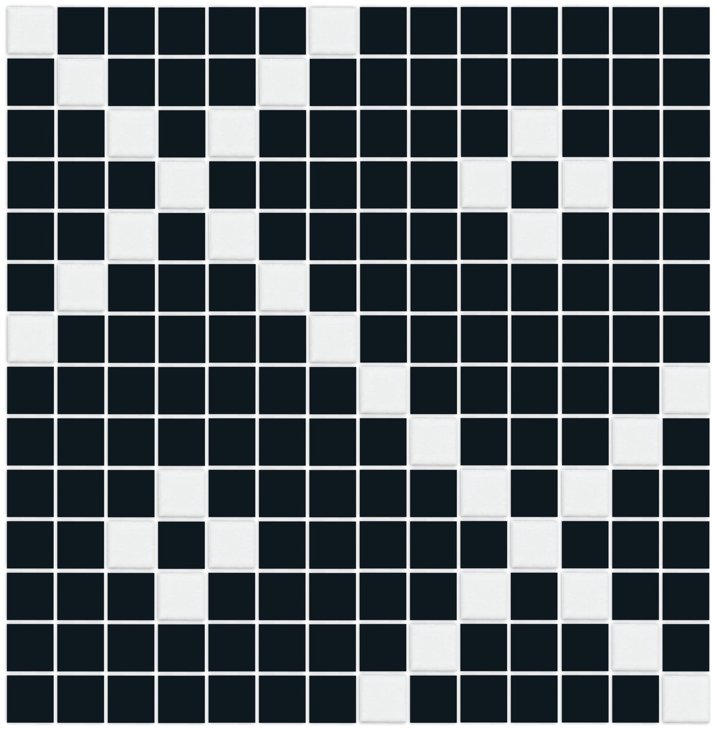 Matte Quilted Square Pinnacle Pattern Field 2, Craftsman Squares, White and Black