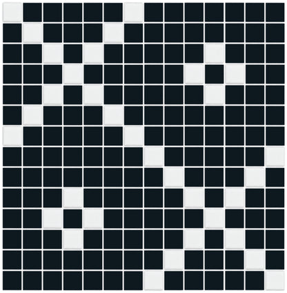 Matte Quilted Square Pinnacle Pattern Field 2, Craftsman Squares, White and Black