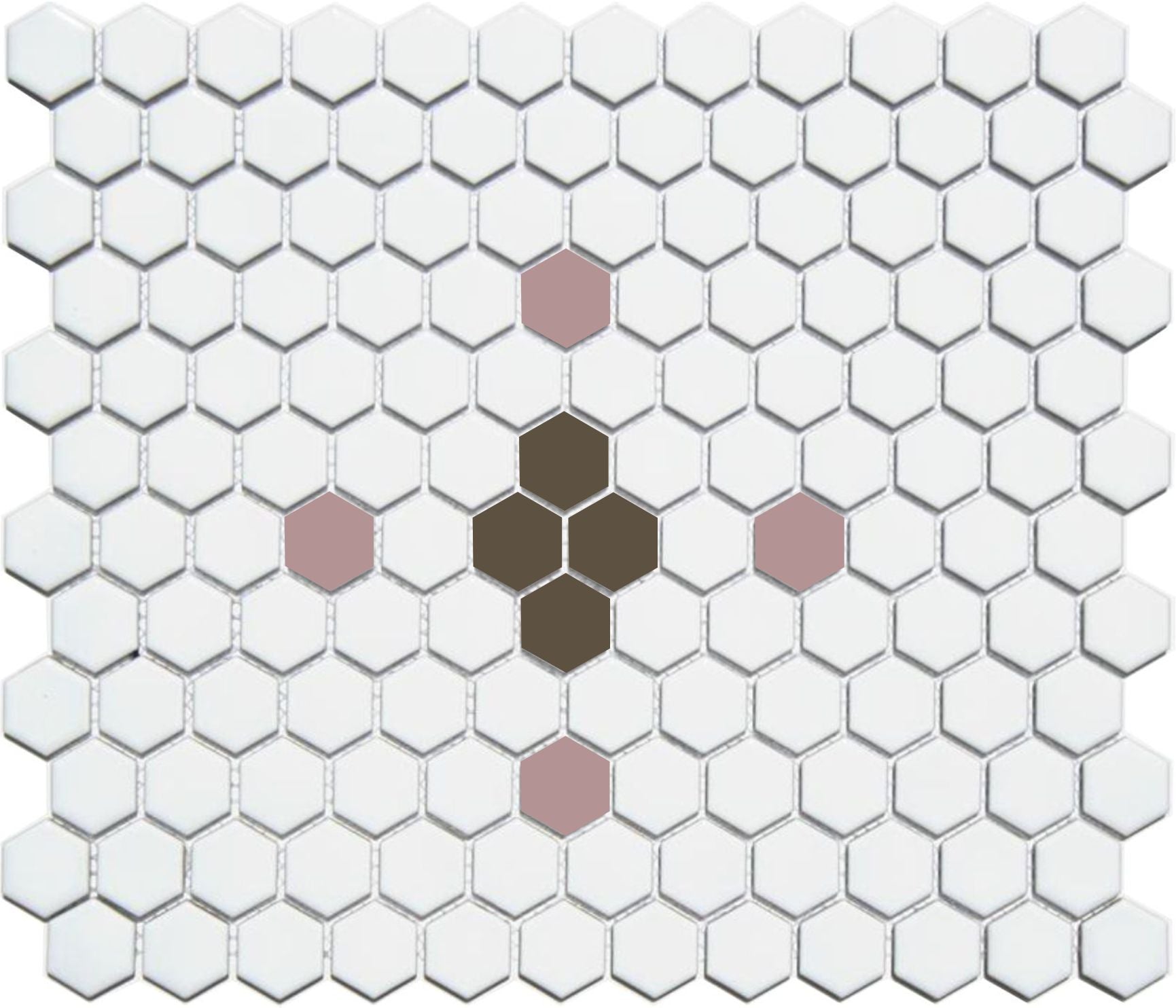 Quad and Cross | Pinnacle Hexagon Patterns - mosaictile.com