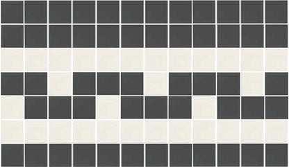 Codex mosaic border sheet in 1 x 1 unglazed porcelain