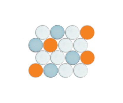 Lyric POP | Glazed Porcelain Penny Round Tile Blends