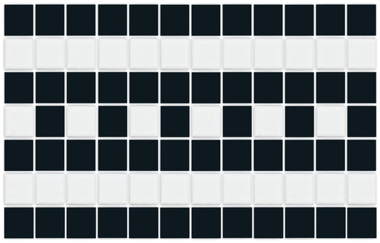 Craftsman porcelain border tile with geometric layout