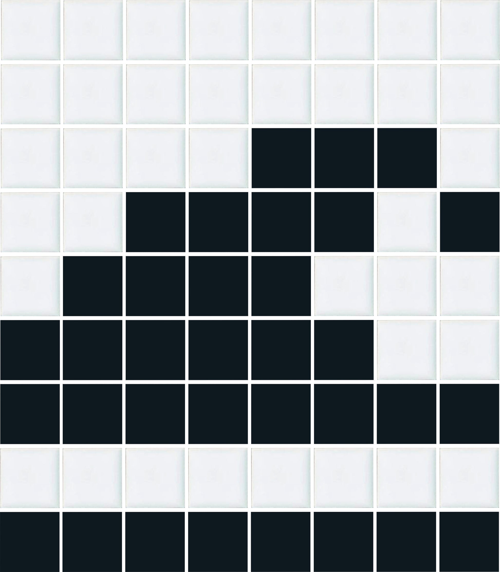 Greek Key Wave Border | Glazed Square | Porcelain