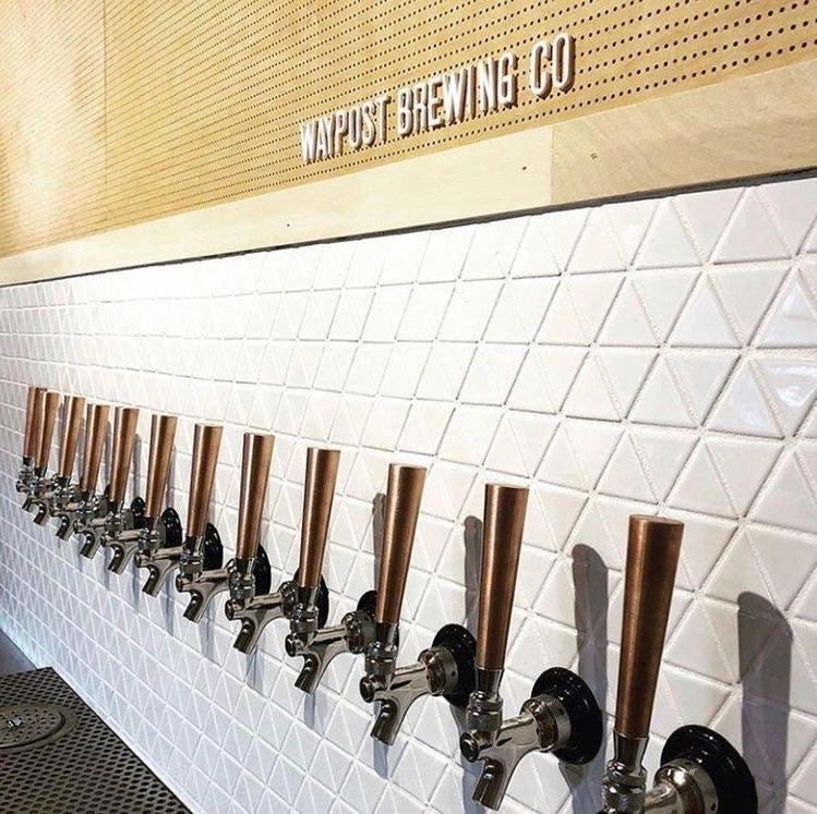 Brewerie using Treble Triangular Glazed Tile on the wall