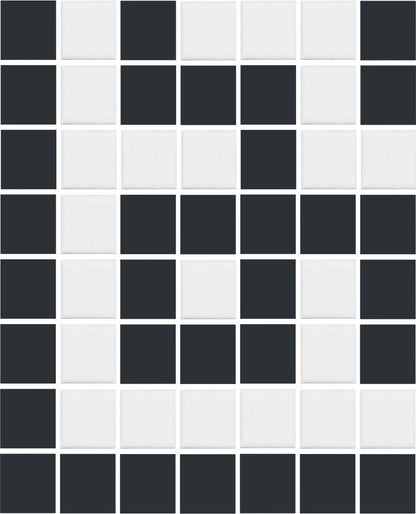 BLACK AND WHITE SQUARE GREEK KEY STEP EXTERIOR CORNER