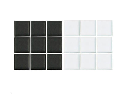 Matte Quilted Square Pinnacle Pattern Sample 2, Craftsman Squares, Black and White