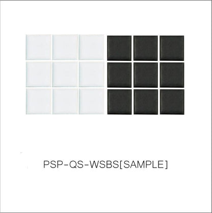 Matte Quilted Square Pinnacle Pattern Sample, Craftsman Squares, White and Black