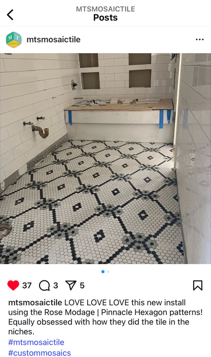 Rose Modage 4 pc. | Pinnacle Hexagon Patterns