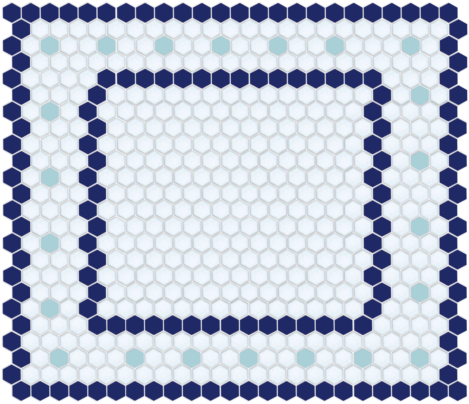hexagon mosaic border Sable Border | Pinnacle Hexagon Border 