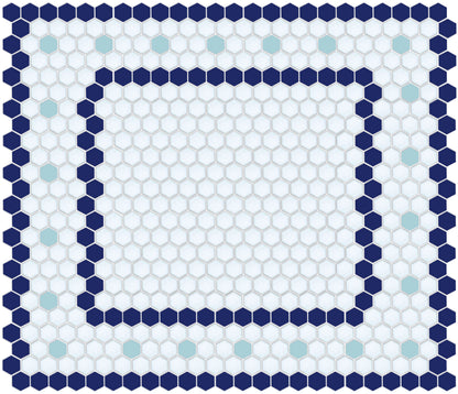 hexagon mosaic border Sable Border | Pinnacle Hexagon Border 
