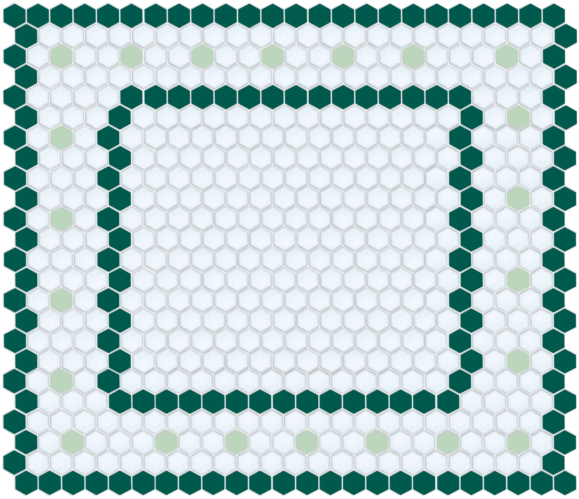 hexagon mosaic border Sable Border | Pinnacle Hexagon Border 