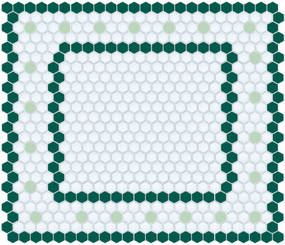 hexagon mosaic border Sable Border | Pinnacle Hexagon Border 