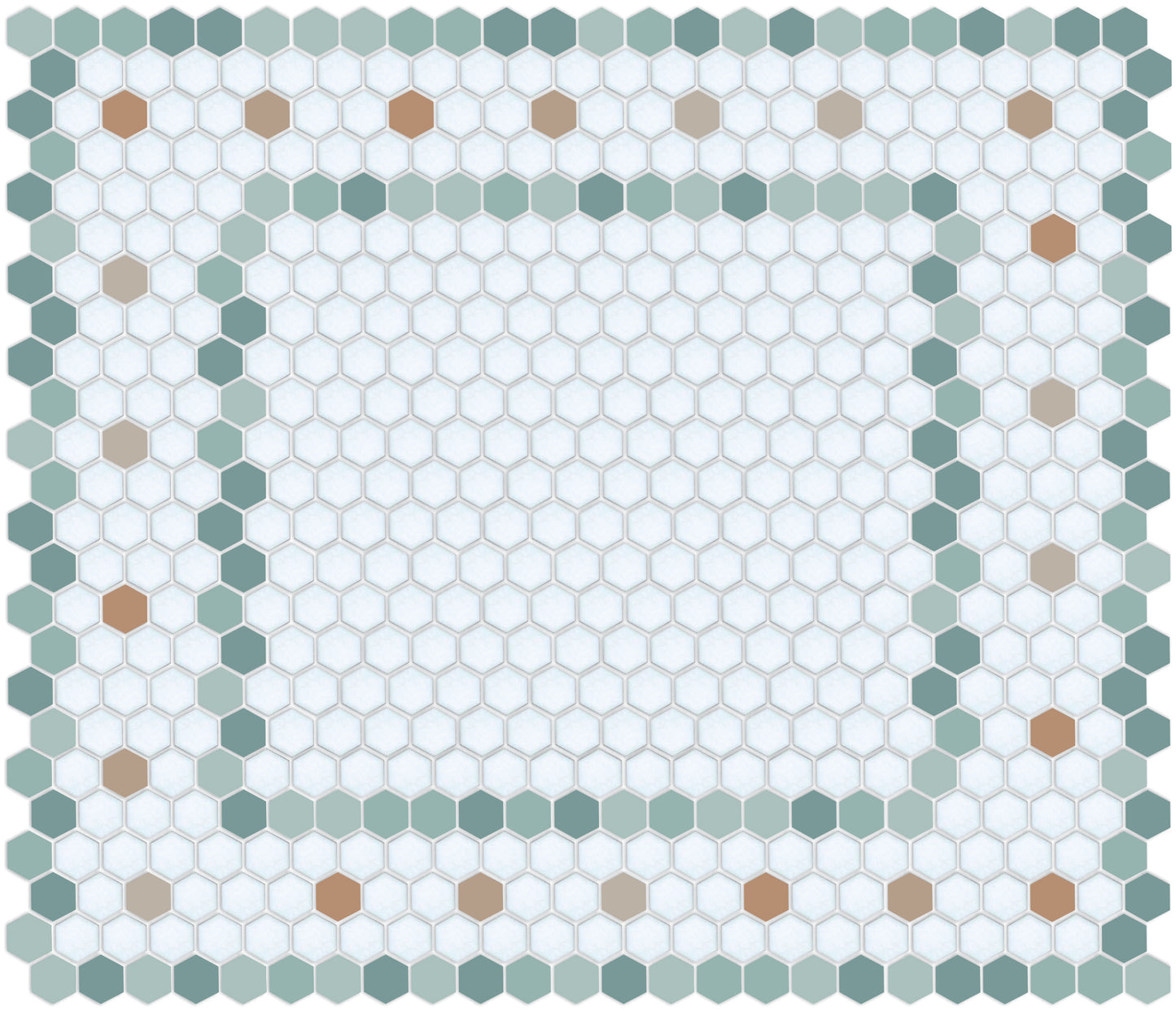 hexagon mosaic border Sable Border | Pinnacle Hexagon Border 