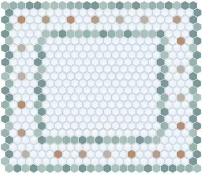 hexagon mosaic border Sable Border | Pinnacle Hexagon Border 
