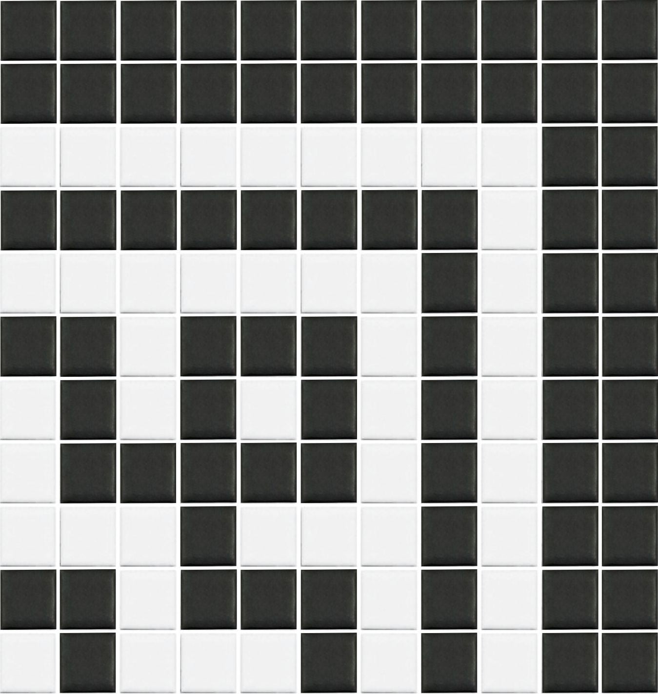 Greek key step out border in porcelain on mesh backing