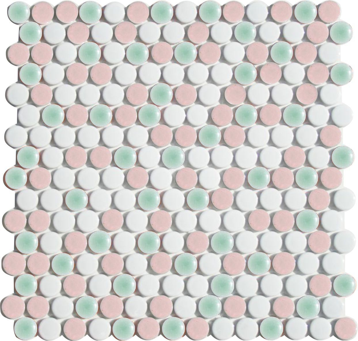 Glazed Porcelain Penny Round Tile Blends Maggie May