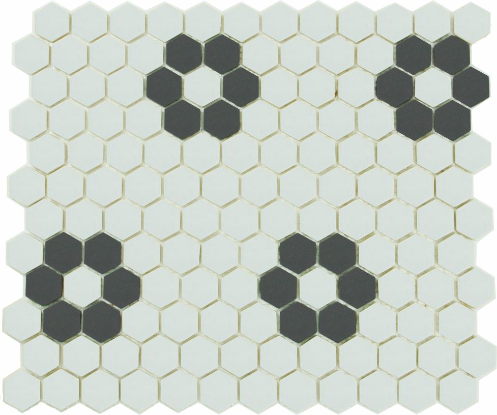Unglazed Repeating Rosette | Pinnacle Hexagon Patterns 1