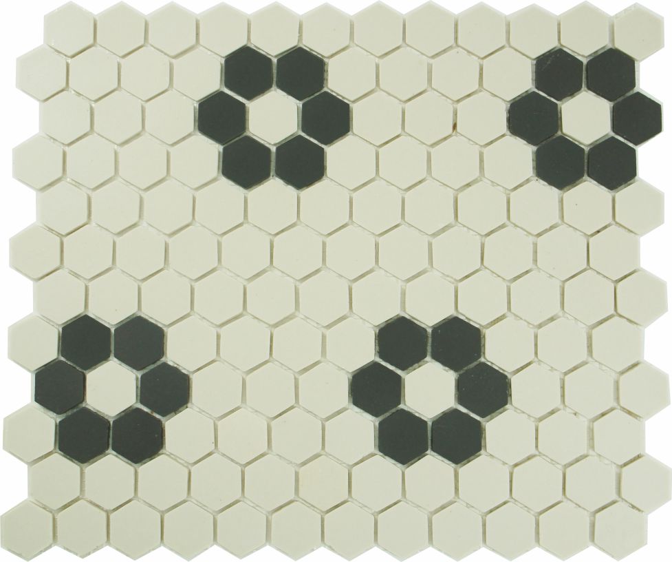 Unglazed Repeating Rosette | Pinnacle Hexagon Patterns