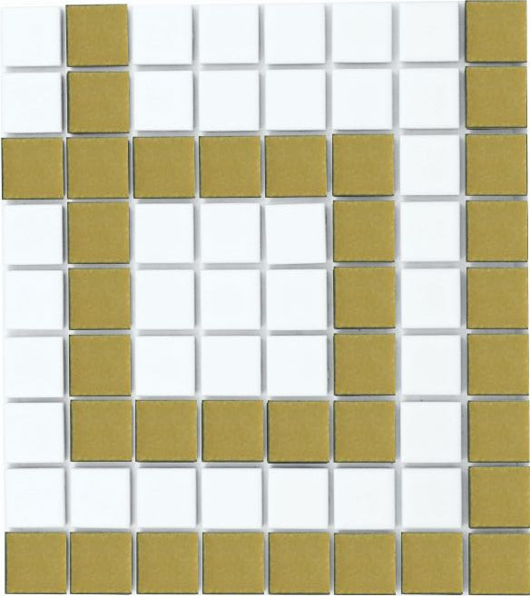 Greek Key Mosaic Tile Border | Retro Glazed Square Porcelain Tiles 5